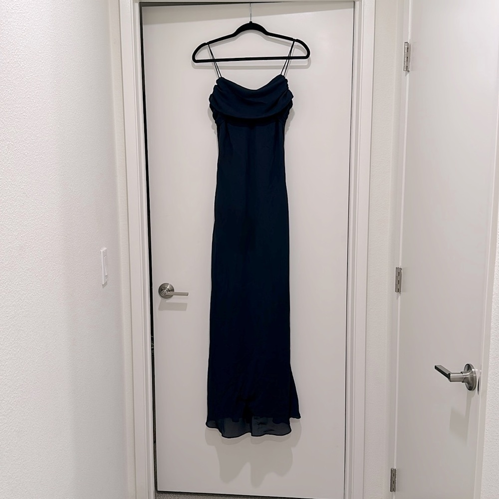 Navy blue evening dress